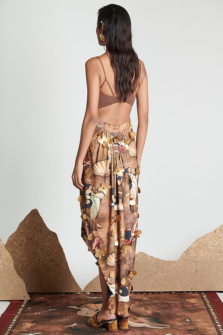 Gold Italian Jersey Bustier Top by Shivan & Narresh at Pernia's Pop Up Shop