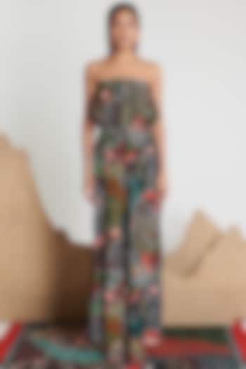 Multi-Colored Off-Shoulder Jumpsuit by Shivan & Narresh at Pernia's Pop Up Shop