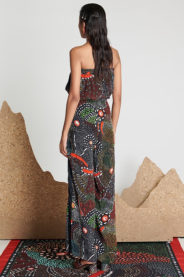 Multi-Colored Off-Shoulder Jumpsuit by Shivan & Narresh at Pernia's Pop Up Shop