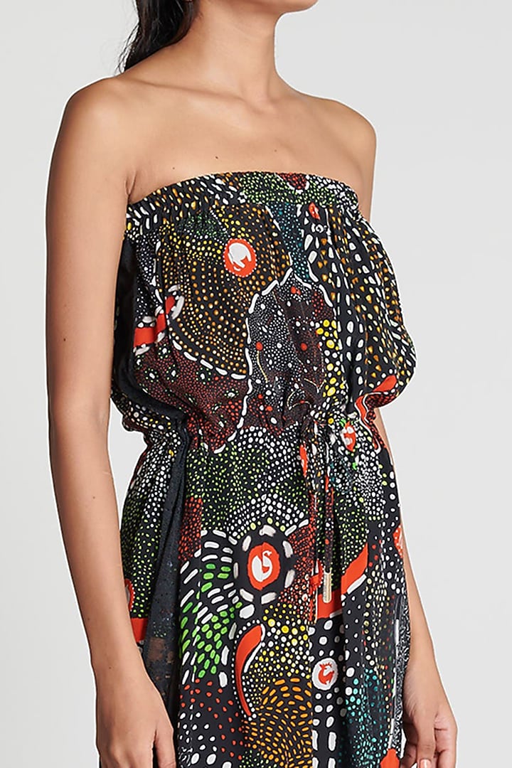 Multi-Colored Off-Shoulder Jumpsuit by Shivan & Narresh at Pernia's Pop Up Shop