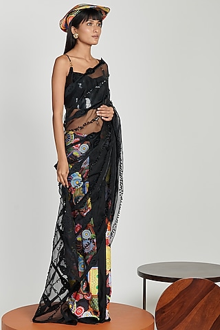 Multi Colored Pre-Stitched Saree by Shivan & Narresh