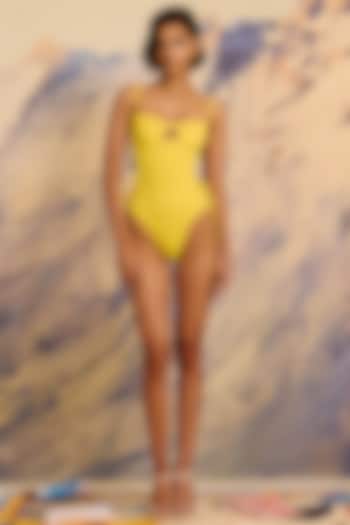 Yellow Italian Jersey Maillot by Shivan & Narresh at Pernia's Pop Up Shop