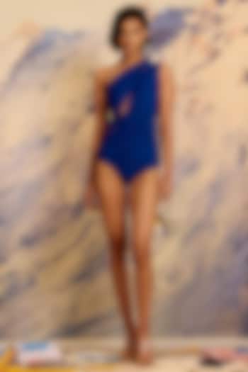 Cobalt Blue Italian Jersey Maillot by Shivan & Narresh at Pernia's Pop Up Shop