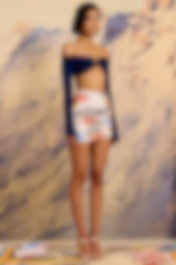 Ivory Italian Jersey Mini Skirt by Shivan & Narresh at Pernia's Pop Up Shop
