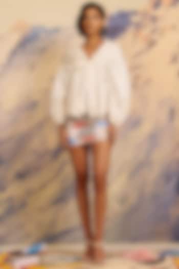 Ivory Cotton Top by Shivan & Narresh at Pernia's Pop Up Shop