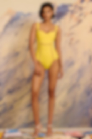 Yellow Italian Jersey Maillot by Shivan & Narresh at Pernia's Pop Up Shop