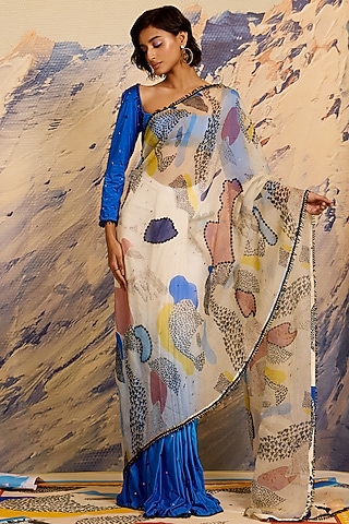 Cobalt Jersey Blouse by Shivan & Narresh