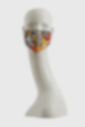 Multi Colored La Digue Printed 3 Ply Mask by Shivan & Narresh at Pernia's Pop Up Shop