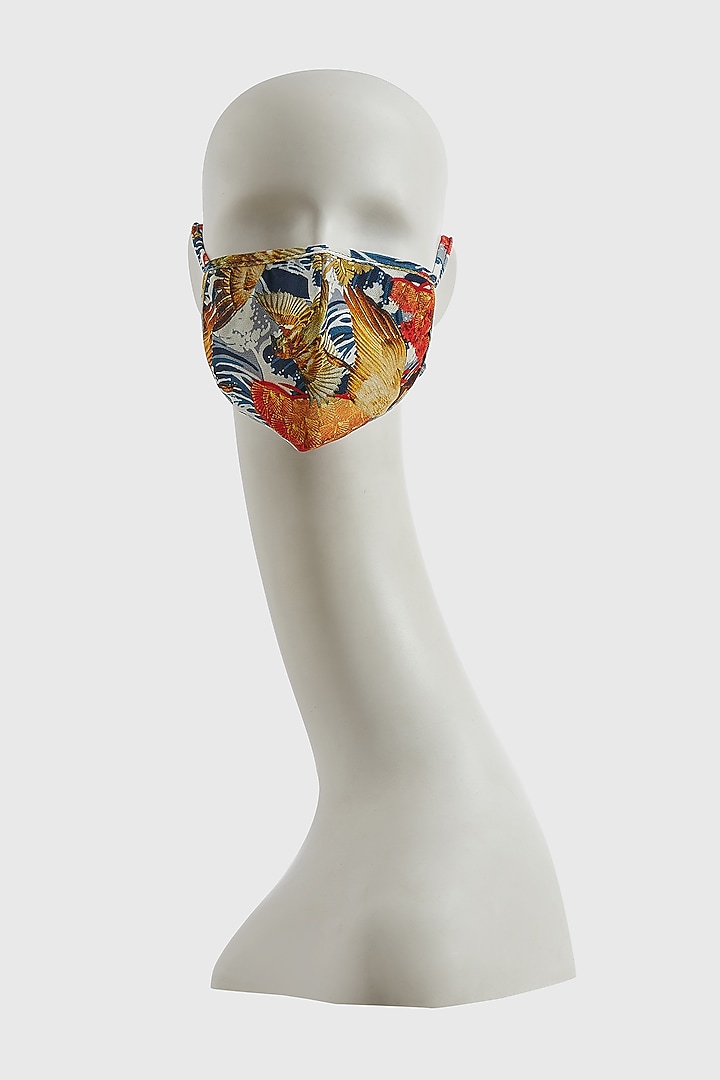 Multi Colored La Digue Printed 3 Ply Mask by Shivan & Narresh at Pernia's Pop Up Shop