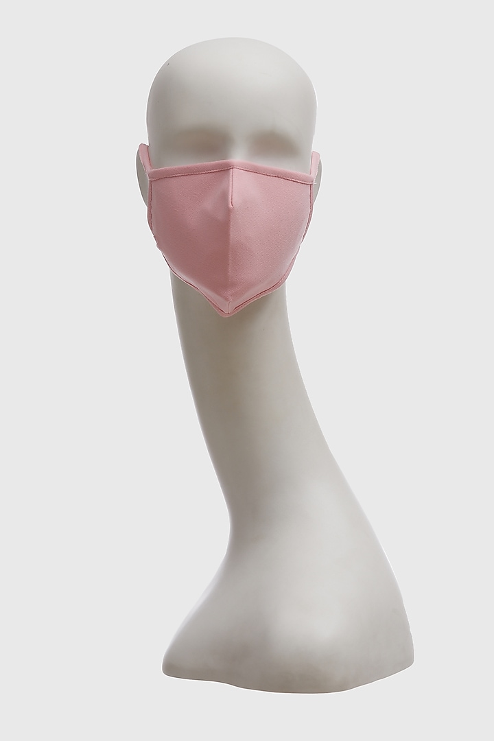 Pink Breathable 3 Ply Mask by Shivan & Narresh