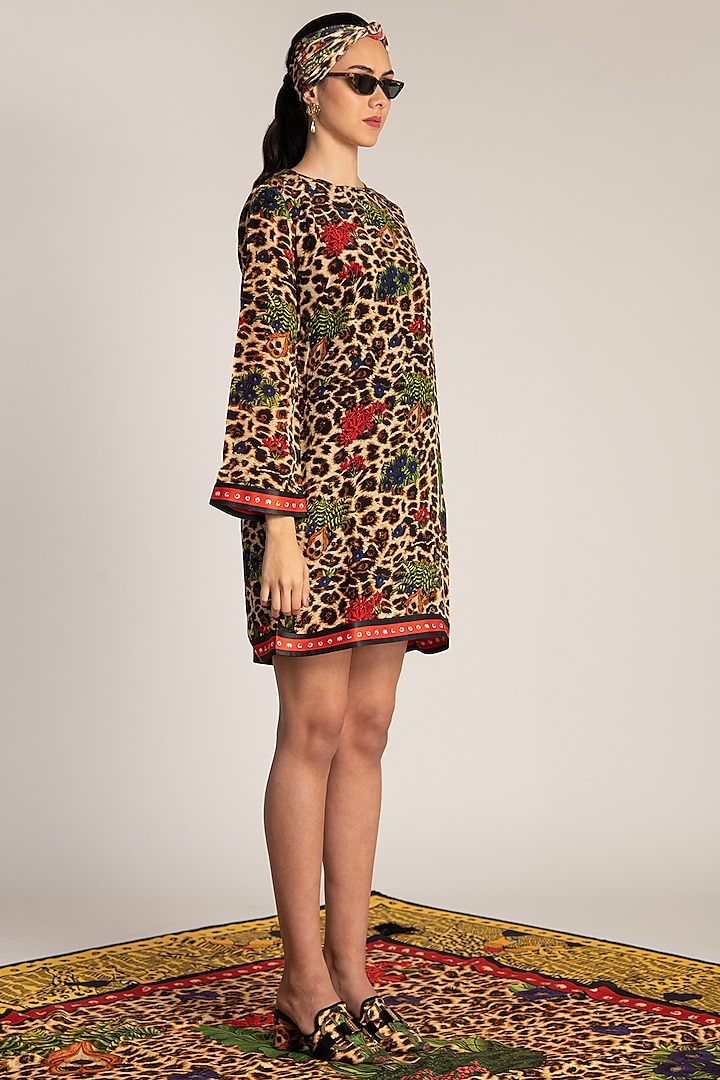 Multi Colored Printed Shift Dress by Shivan & Narresh at Pernia's Pop Up Shop