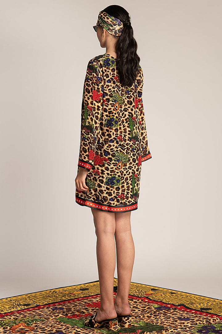 Multi Colored Printed Shift Vacation Dress by Shivan & Narresh at Pernia's Pop Up Shop