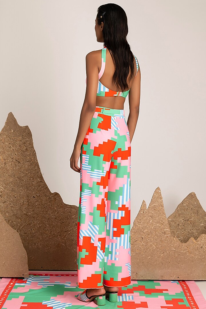 Multi-Colored Halter Neck Blouse by Shivan & Narresh at Pernia's Pop Up Shop