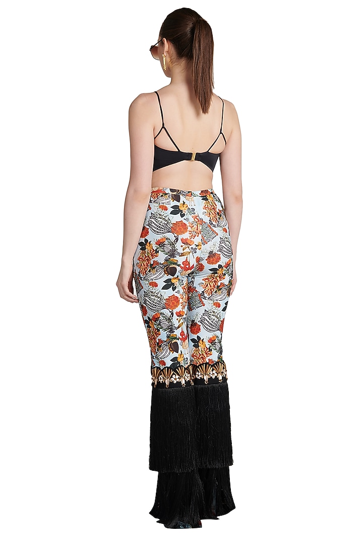 Black Printed Skein Bustier by Shivan & Narresh at Pernia's Pop Up Shop