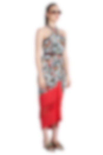 Multi Colored Printed Louvered Paneyo Cover Up by Shivan & Narresh