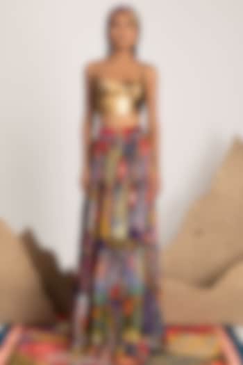 Multi Colored Italian Jersey Bustier by Shivan & Narresh at Pernia's Pop Up Shop