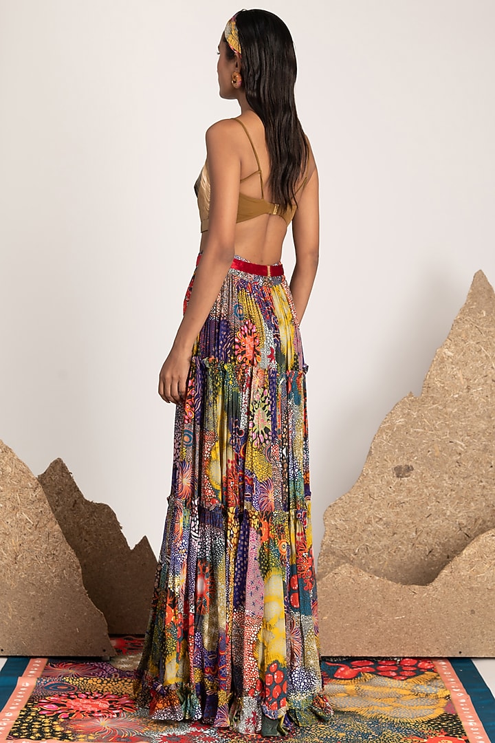 Multi Colored Italian Jersey Bustier by Shivan & Narresh at Pernia's Pop Up Shop