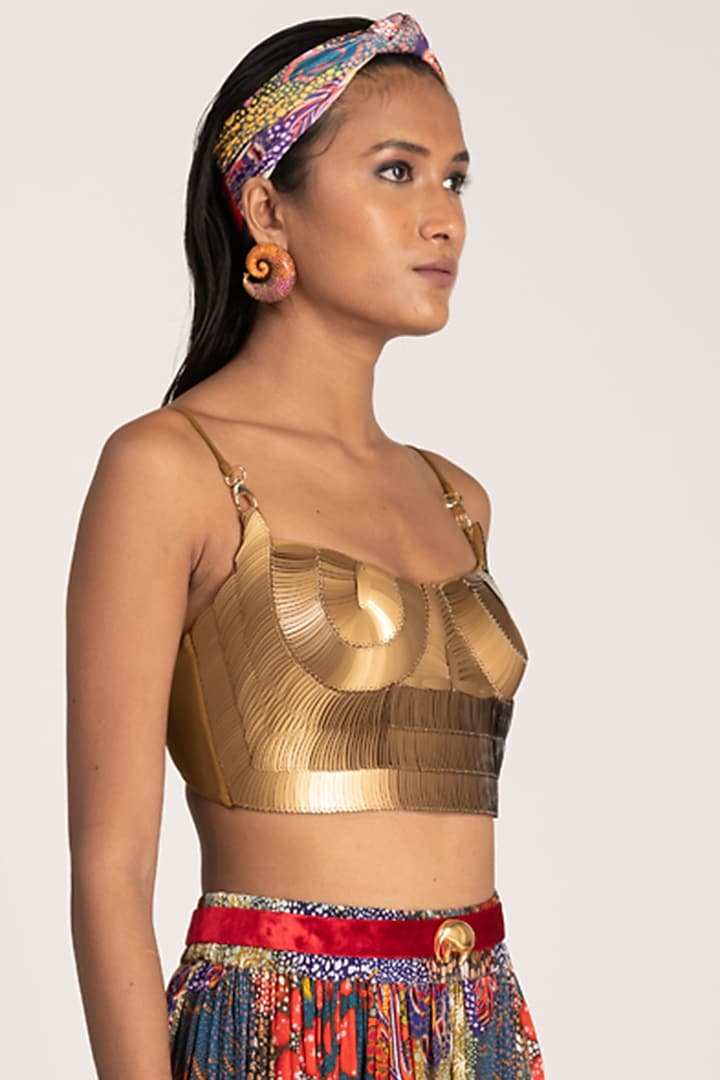 Multi Colored Italian Jersey Bustier by Shivan & Narresh at Pernia's Pop Up Shop