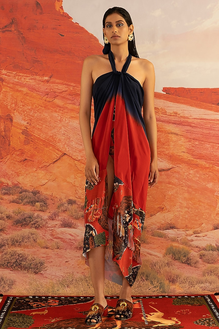Multi-Coloured Printed Louvered Paneyo by Shivan & Narresh at Pernia's Pop Up Shop