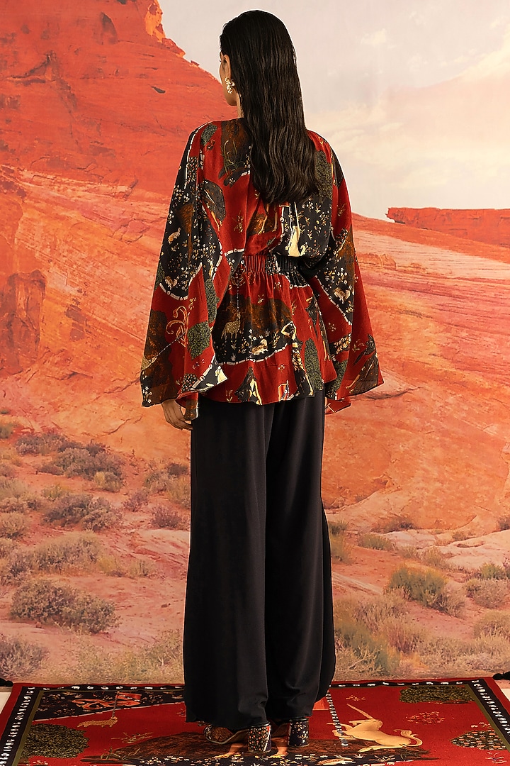 Multi-Coloured Viscose Cellulose Crepe Top by Shivan & Narresh at Pernia's Pop Up Shop