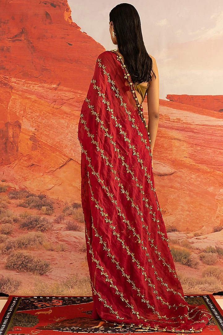 Cochinella Italian Jersey Pre-Stitched Reception Saree by Shivan & Narresh at Pernia's Pop Up Shop
