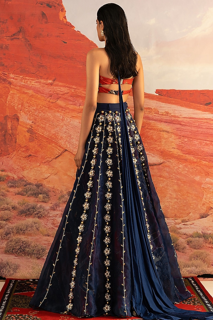 Sapphire Italian Jersey Bustier by Shivan & Narresh at Pernia's Pop Up Shop