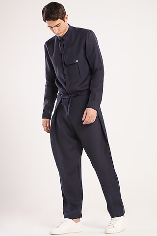 Black Trousers With Tie-Up by Son Of A Noble SNOB