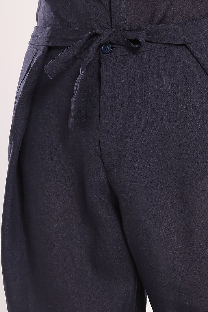 Black Trousers With Tie-Up by Son Of A Noble SNOB at Pernia's Pop Up Shop