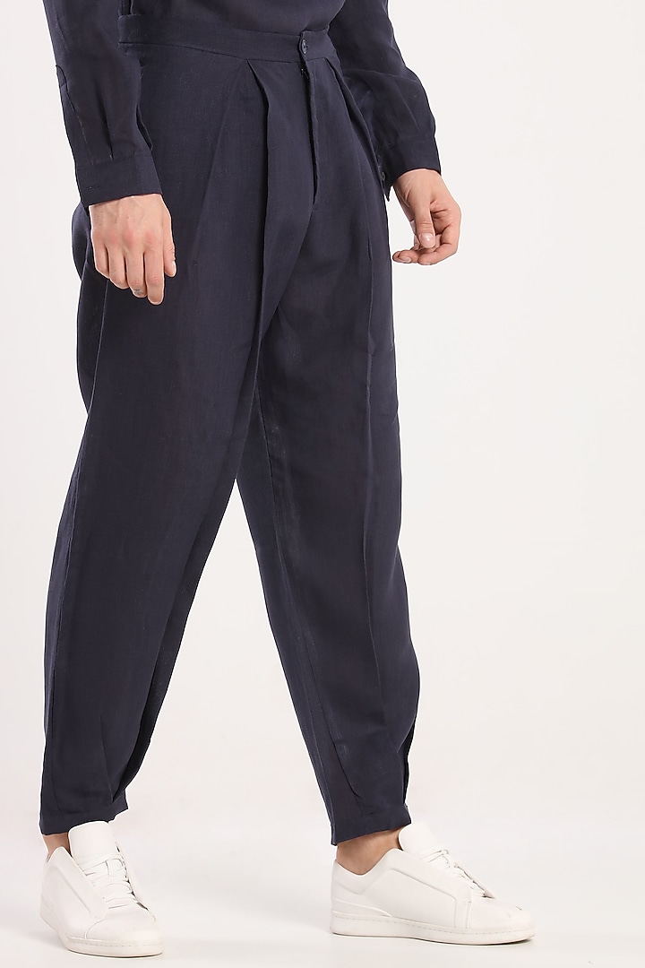Black Linen Trousers by Son Of A Noble SNOB at Pernia's Pop Up Shop