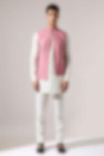 Pink Cotton Bundi Jacket by Son Of A Noble SNOB Men at Pernia's Pop Up Shop