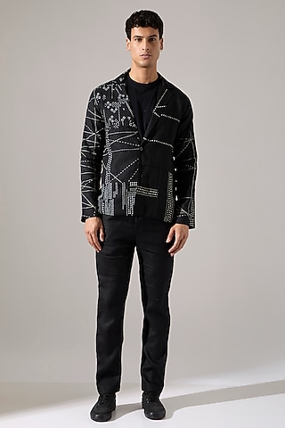 Black Linen Co-Ord Set by Son Of A Noble SNOB Men