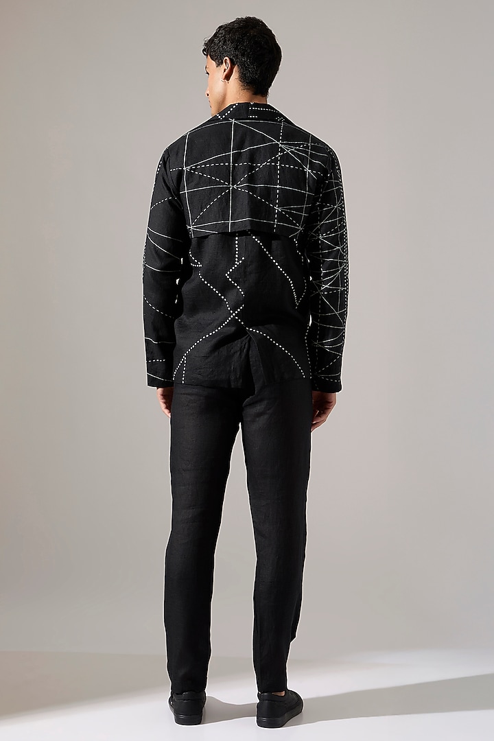 Black Linen Co-Ord Set by Son Of A Noble SNOB Men at Pernia's Pop Up Shop