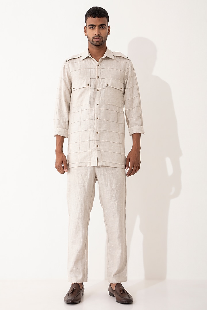 White Linen Co-Ord Set by Son Of A Noble SNOB Men at Pernia's Pop Up Shop