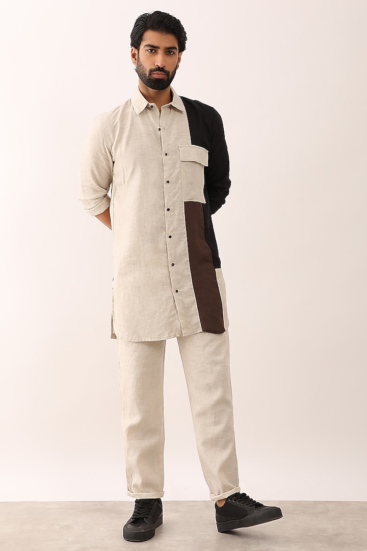 Multi-Colored Linen Co-Ord Set by Son Of A Noble SNOB Men at Pernia's Pop Up Shop