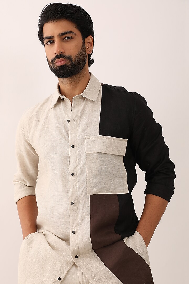 Multi-Colored Linen Co-Ord Set by Son Of A Noble SNOB Men at Pernia's Pop Up Shop