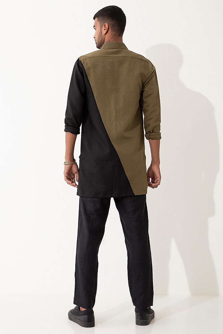 Black Linen Pant Set by Son Of A Noble SNOB Men at Pernia's Pop Up Shop