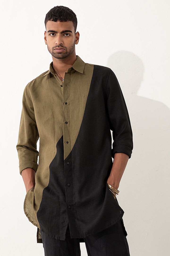 Black Linen Pant Set by Son Of A Noble SNOB Men at Pernia's Pop Up Shop