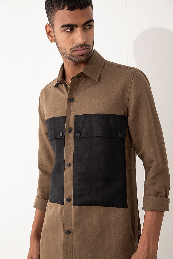 Black Linen Pant Set by Son Of A Noble SNOB Men at Pernia's Pop Up Shop