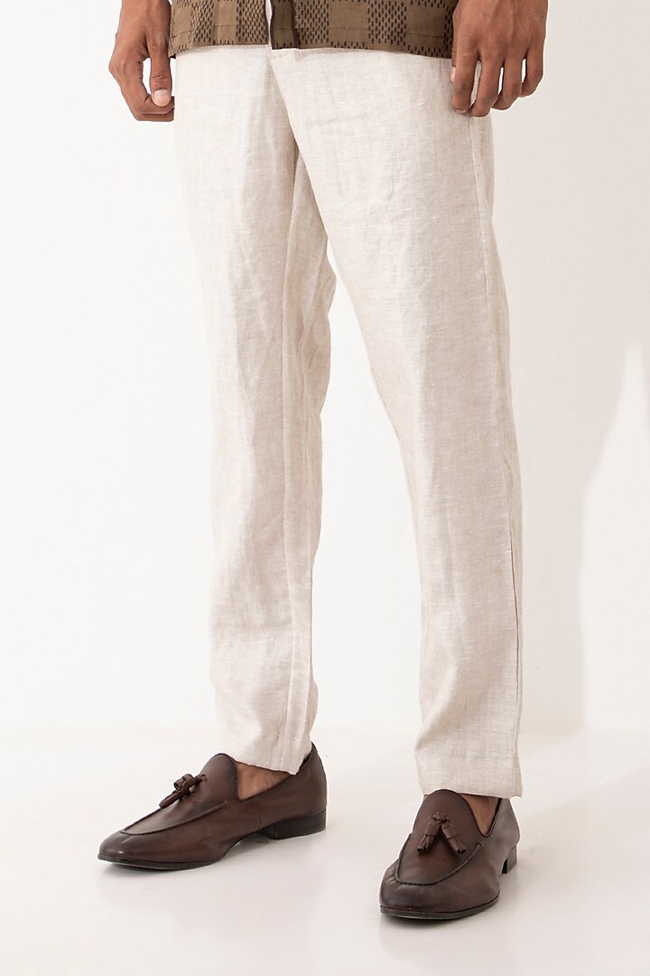 White Linen Pant Set by Son Of A Noble SNOB Men at Pernia's Pop Up Shop