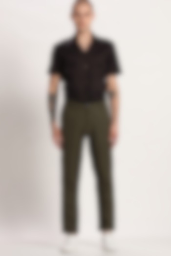 Deep Green Stripe Printed Pants by Son Of A Noble SNOB at Pernia's Pop Up Shop