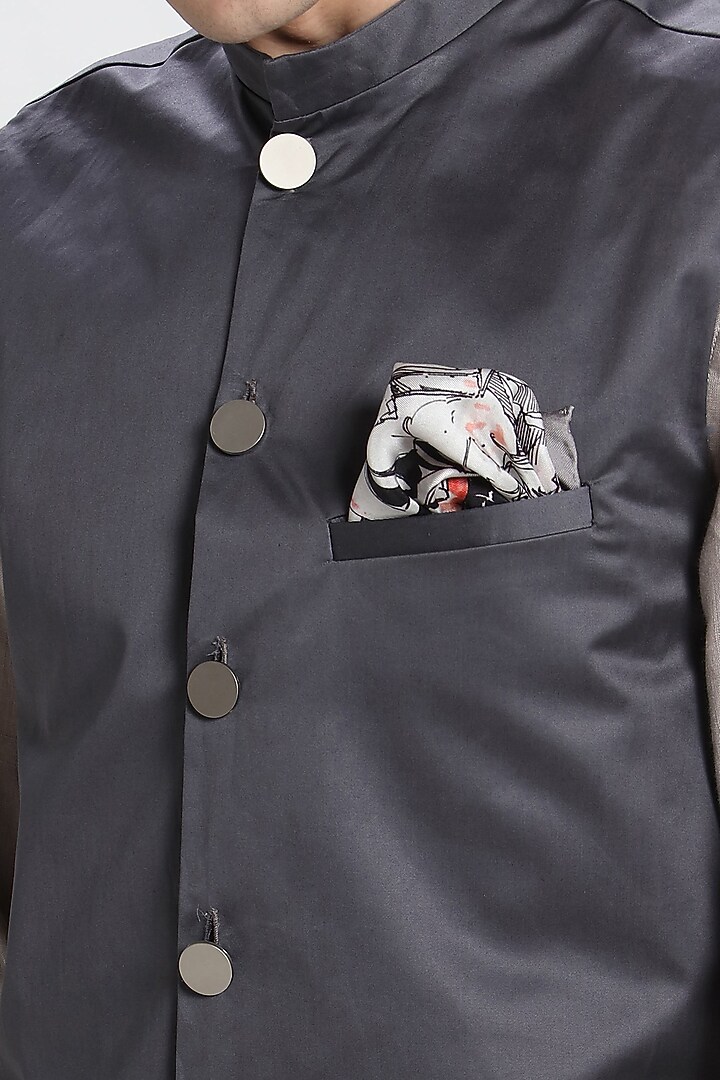 Grey Straight-Cut Waistcoat by Son Of A Noble SNOB at Pernia's Pop Up Shop