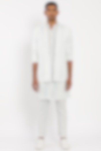 White Linen Blazer by Son Of A Noble SNOB Men at Pernia's Pop Up Shop