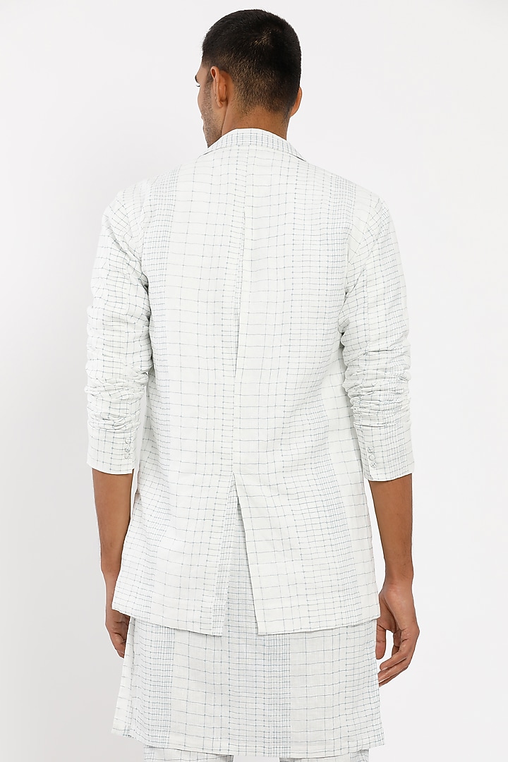 White Linen Blazer by Son Of A Noble SNOB Men at Pernia's Pop Up Shop