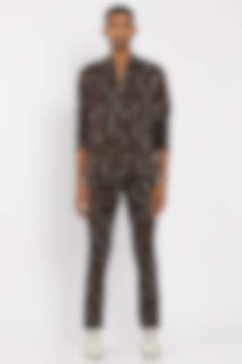 Coffee Brown Linen Jacket by Son Of A Noble SNOB Men at Pernia's Pop Up Shop