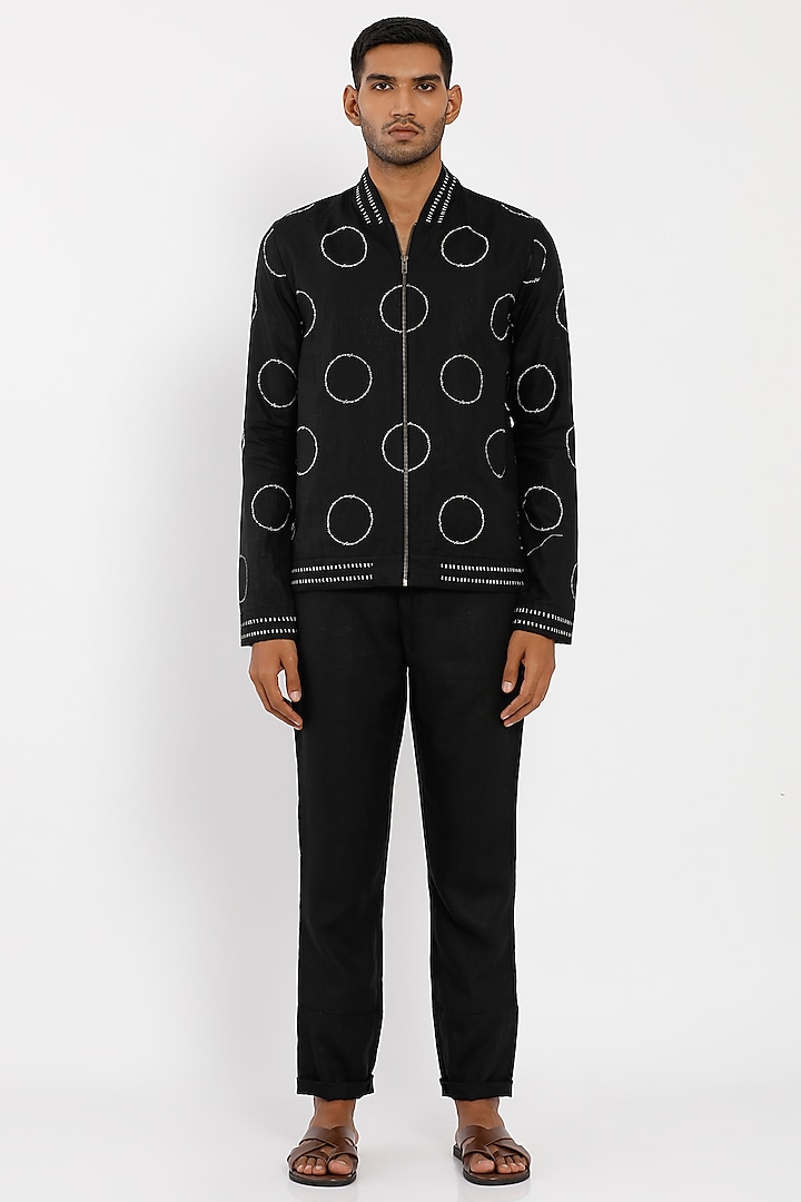 Black Linen Jacket by Son Of A Noble SNOB Men at Pernia's Pop Up Shop