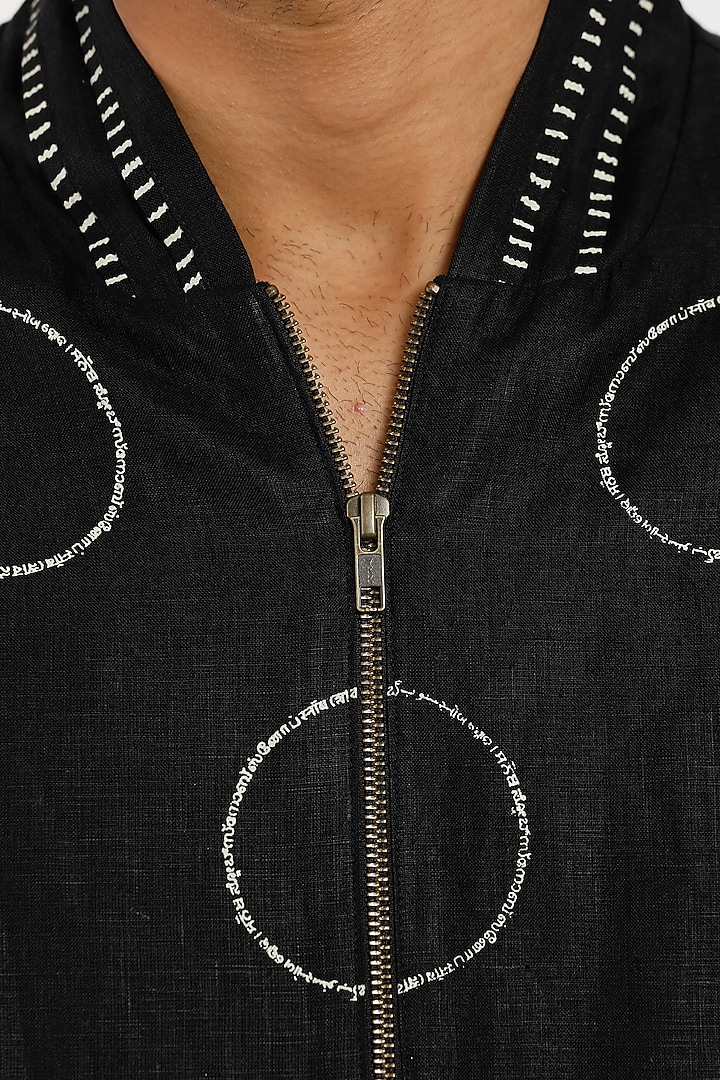 Black Linen Jacket by Son Of A Noble SNOB Men at Pernia's Pop Up Shop