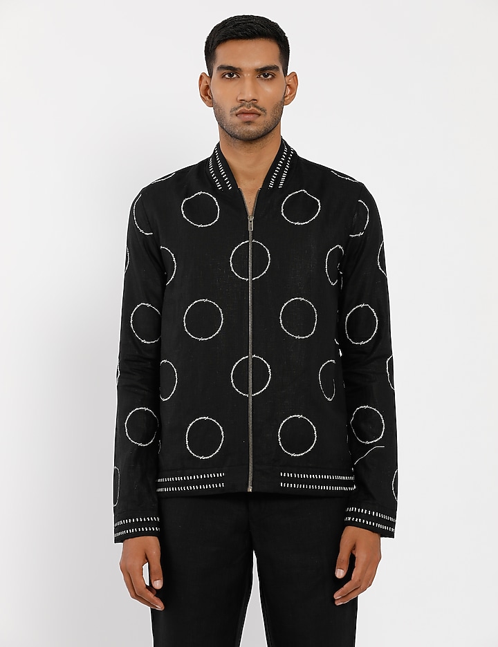 Black Linen Jacket by Son Of A Noble SNOB Men at Pernia's Pop Up Shop