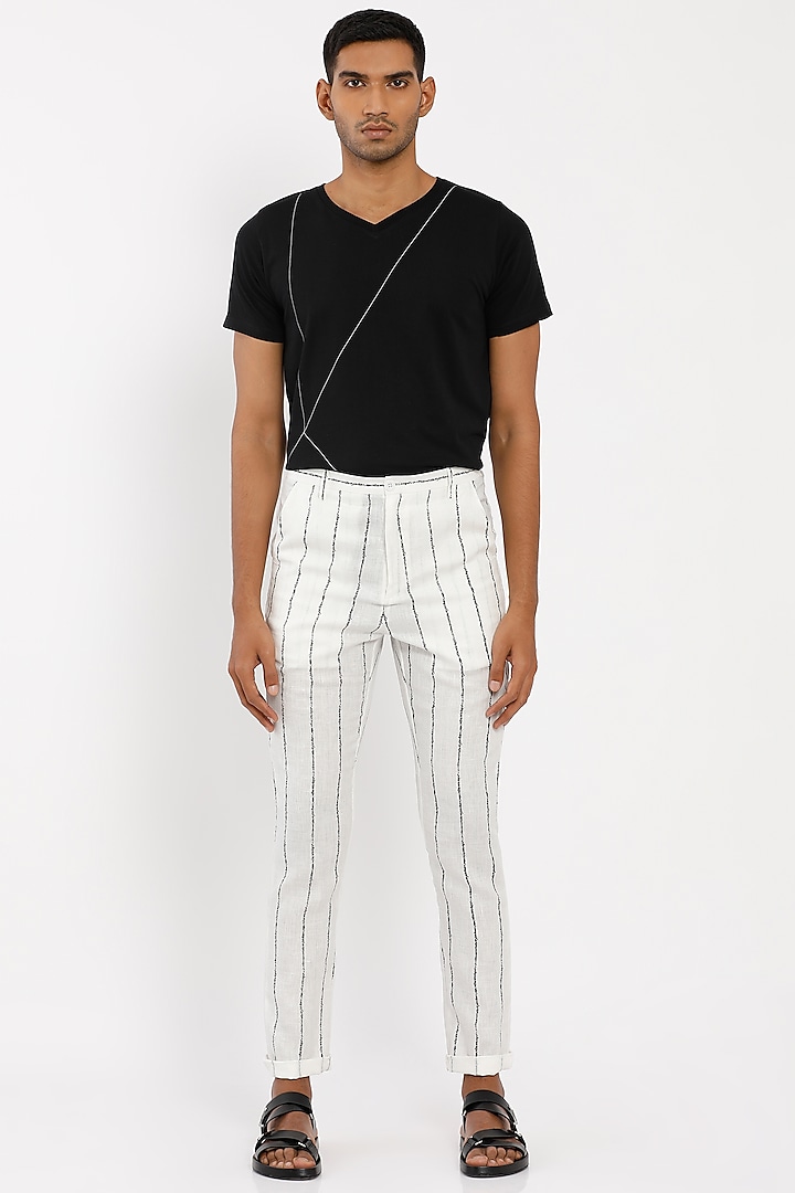 White Linen Trousers by Son Of A Noble SNOB Men