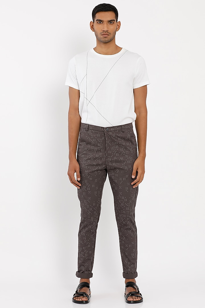 Dark Grey Premium Cotton Trousers by Son Of A Noble SNOB Men at Pernia's Pop Up Shop