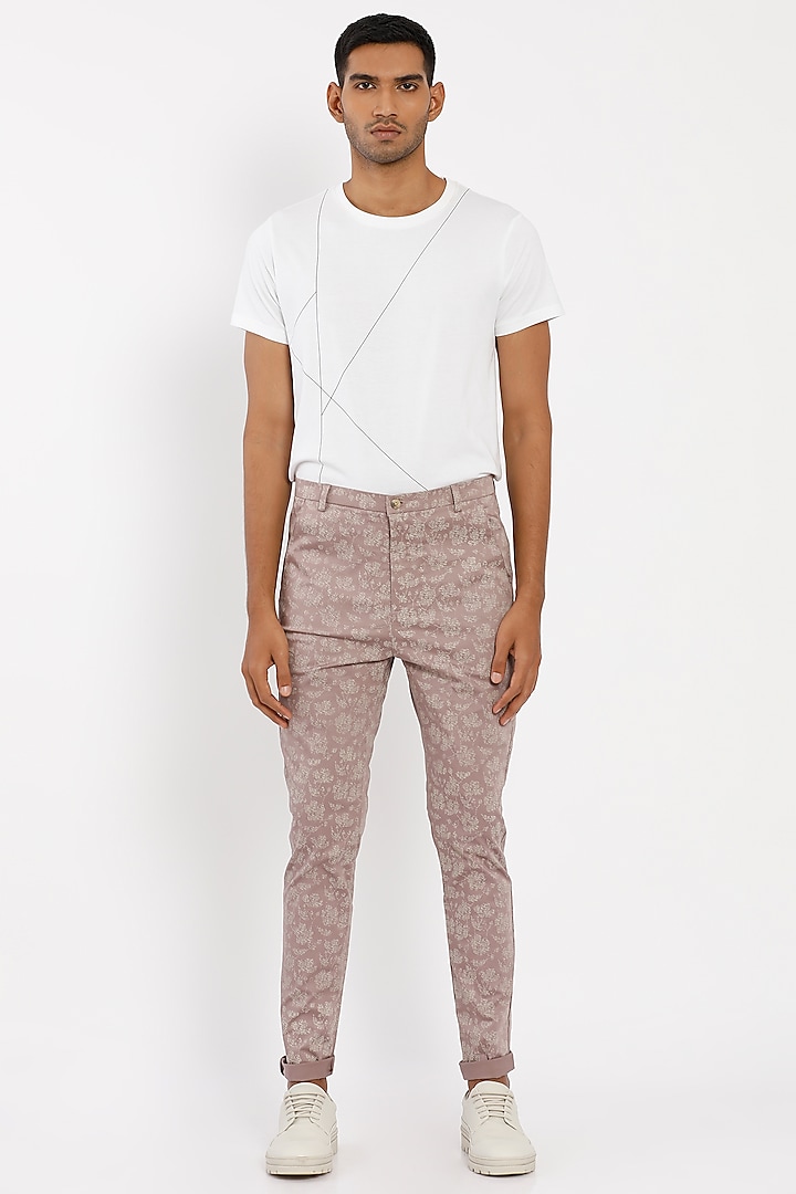 Pink Premium Cotton Trousers by Son Of A Noble SNOB Men